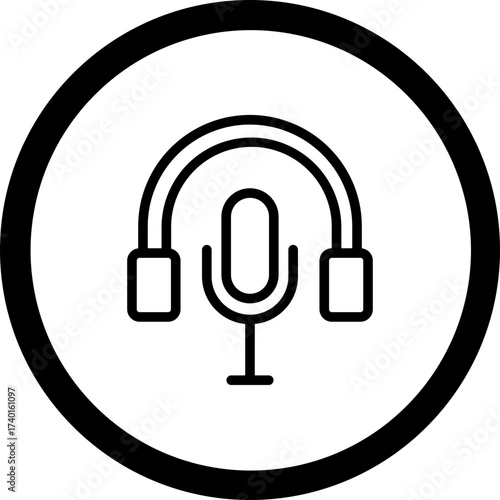 Podcast Vector Icon Design