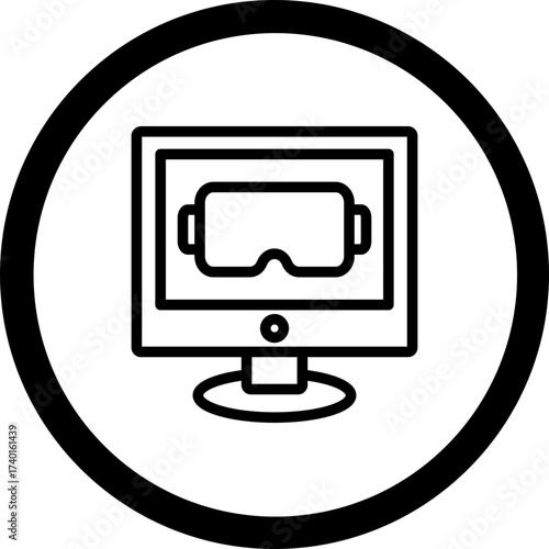 Virtual Reality (VR) Vector Icon Design