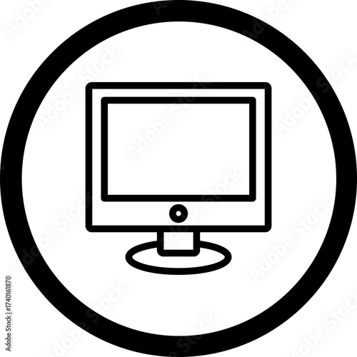 Monitor Vector Icon Design