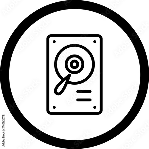 Hard Drive Vector Icon Design