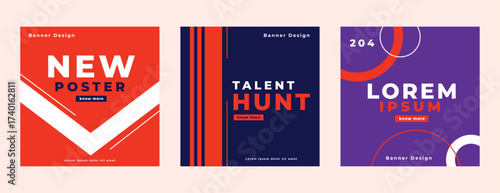 collection of social media post template for business advertisement