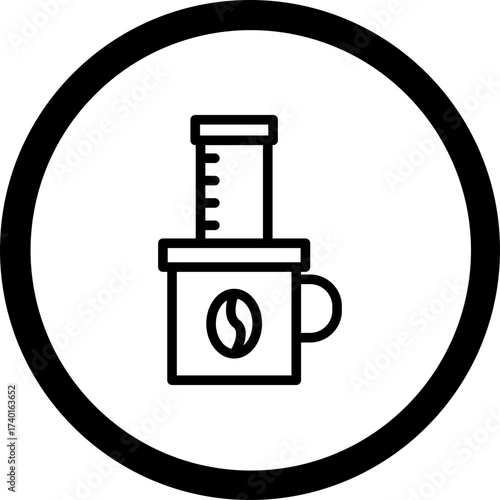 Aeropress Vector Icon Design