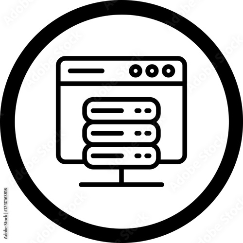 Hosting Vector Icon Design