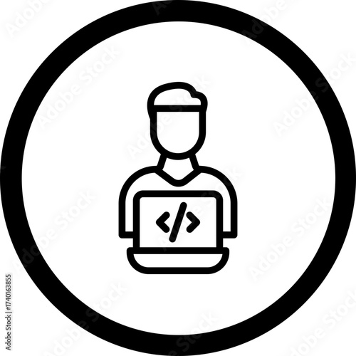 Programmer Vector Icon Design