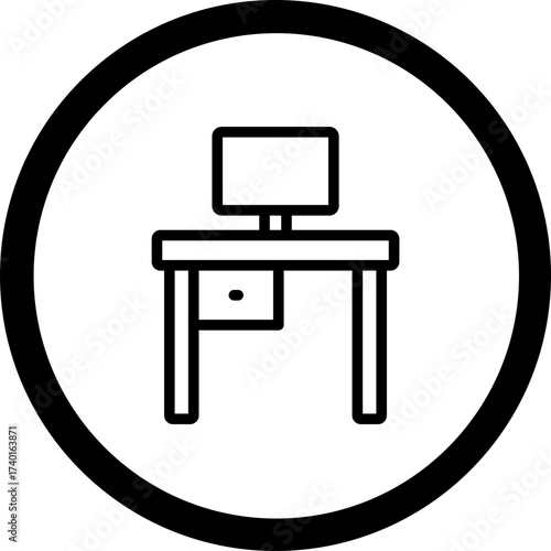 Work Table Vector Icon Design