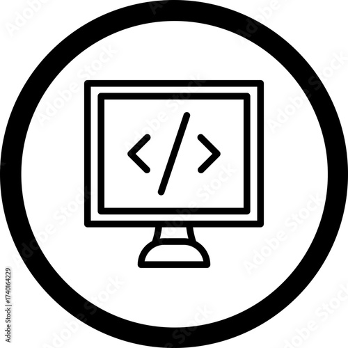 Coding Vector Icon Design