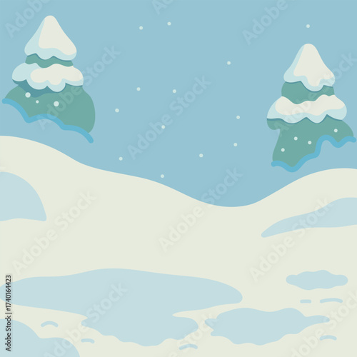 Snow Covered Trees Background