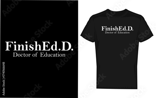 Doctor of education doctoral degree graduation ceremony celebration banner advertisement featuring a silhouette of a graduate receiving a diploma