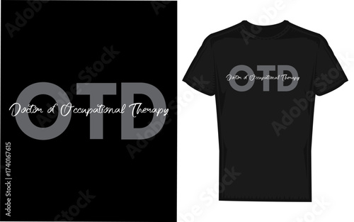 Doctor of occupational therapy otd graduate academic symbol with a distinguished silhouette representing advanced professional practice and healthcare education silhouette