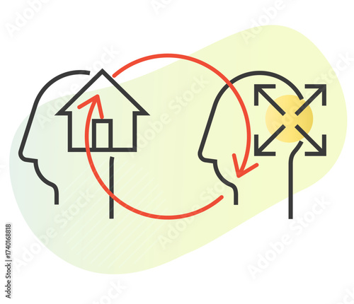 In-house Vs Outsourcing Employee - Business Practice - Icon