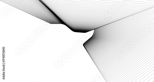 Abstract buildings architectural 3d drawing 