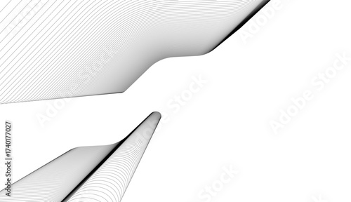 Abstract buildings architectural 3d drawing 
