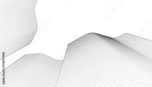 Abstract buildings architectural 3d drawing 