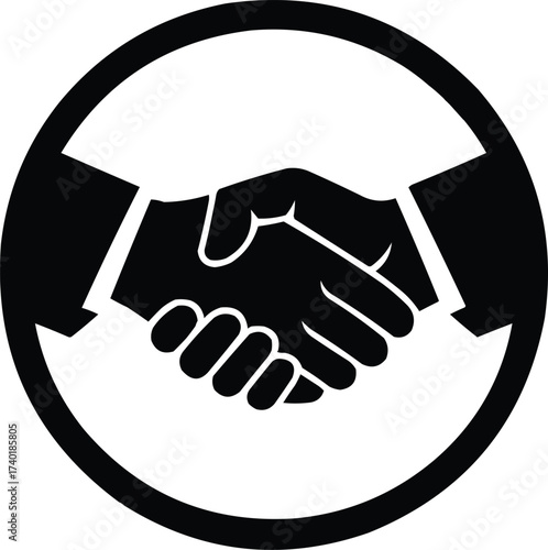 handshake trust agreement unity vector illustration business background,generative ai