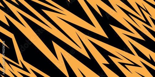 Vector seamless camo tiger stripe army fatigue pattern design	
