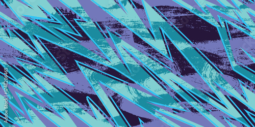 Vector seamless camo tiger stripe army fatigue pattern design	
