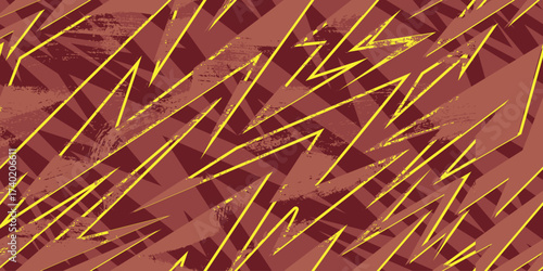 Vector seamless camo tiger stripe army fatigue pattern design	
