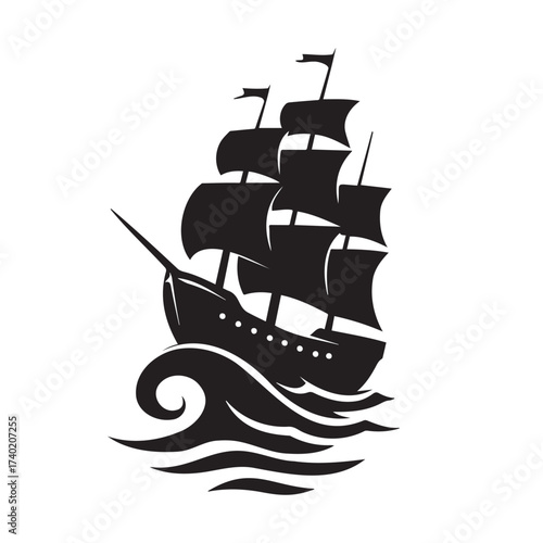 Sailing ship silhouette
