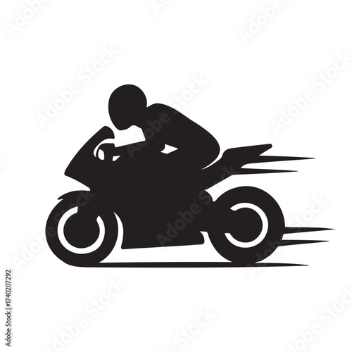 Silhouette of a motorcycle