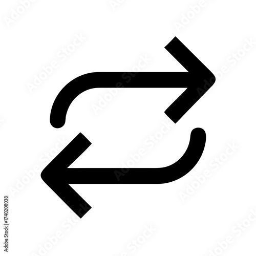 Free Download Refresh sync exchange arrow icon vector illustration for reload repeat and update design element graphic  - GFXLoad
