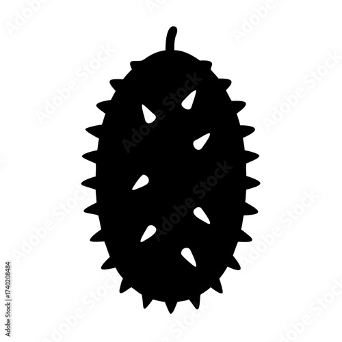 Kiwi fruit silhouette vector illustration for tropical fruit design and healthy eating concept 100 char