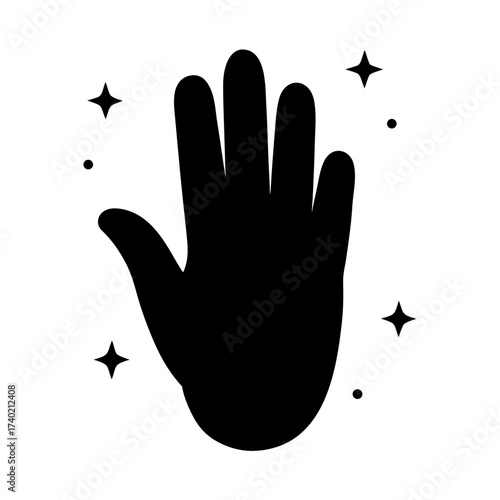 Abstract geometric pattern vector scalable illustration for graphic design projects silhouette Halloween element