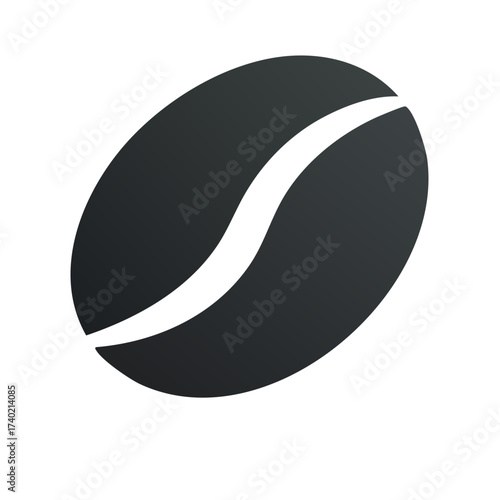 Single Coffee Bean Icon Simple Graphic Design For Beverage Cafe Or Restaurant