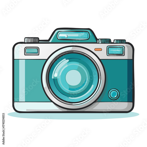 Modern Digital Camera Illustration Photography Equipment Creative Graphic Element