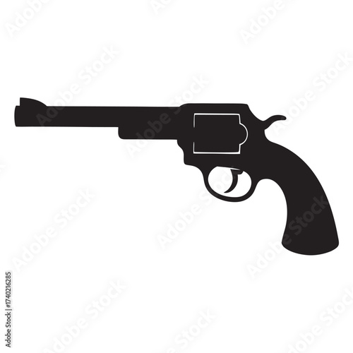 shooter revolver silhouette icon