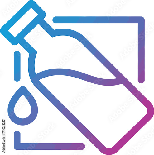 Oil bottle with drop vector illustration for cooking oil and essential oils