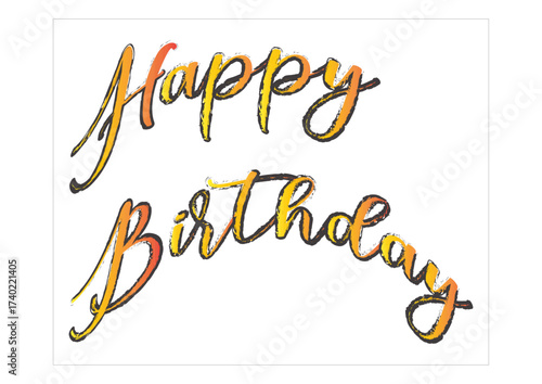 Happy Birthday write isolated on white background