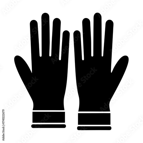 Surgical Gloves Icon Vector Flat Clean Style