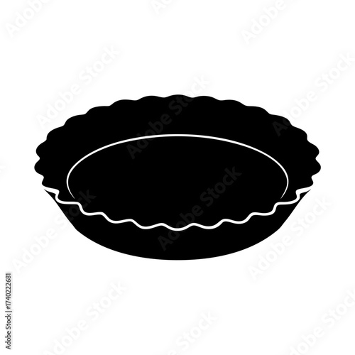 Tart Pan Fluted Edge Vector Flat Clean Design