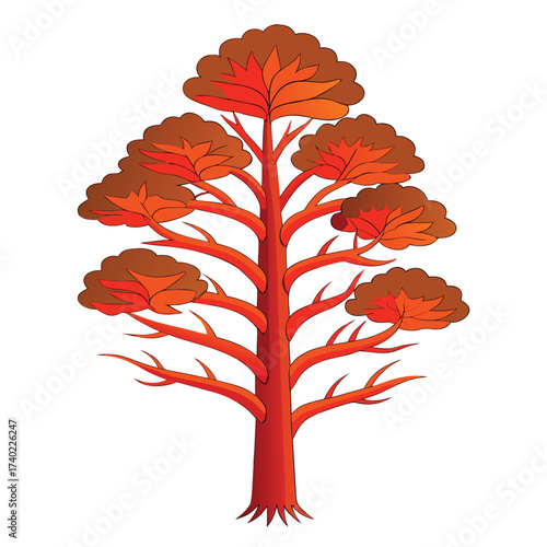 Scots pine with its characteristic orange-red upper bark and twisted, picturesque branching habit, representing rugged northern landscapes.