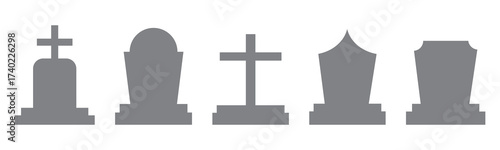 Tombstone vector icons. Rip grave icons set . Tombstone icon vector simple element . eps 10