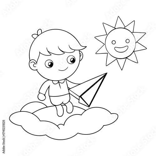 boy and girl flying