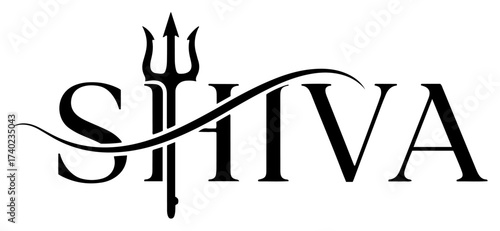 Shiva Wordmark with Trident Logo