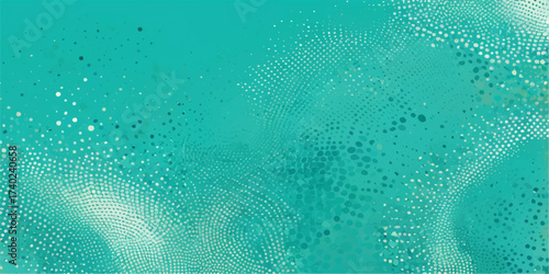 Blue water drops on glass background with bubbles and texture