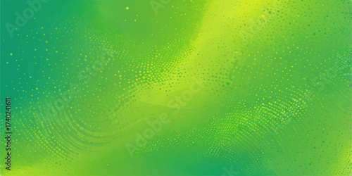 An abstract colorful green background features a texture of water drops and bubbles on a wet surface design