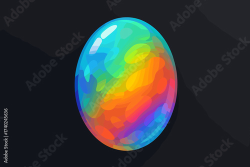 Tones against vector rainbow smooth gemstone gradient background opal dark illustration
