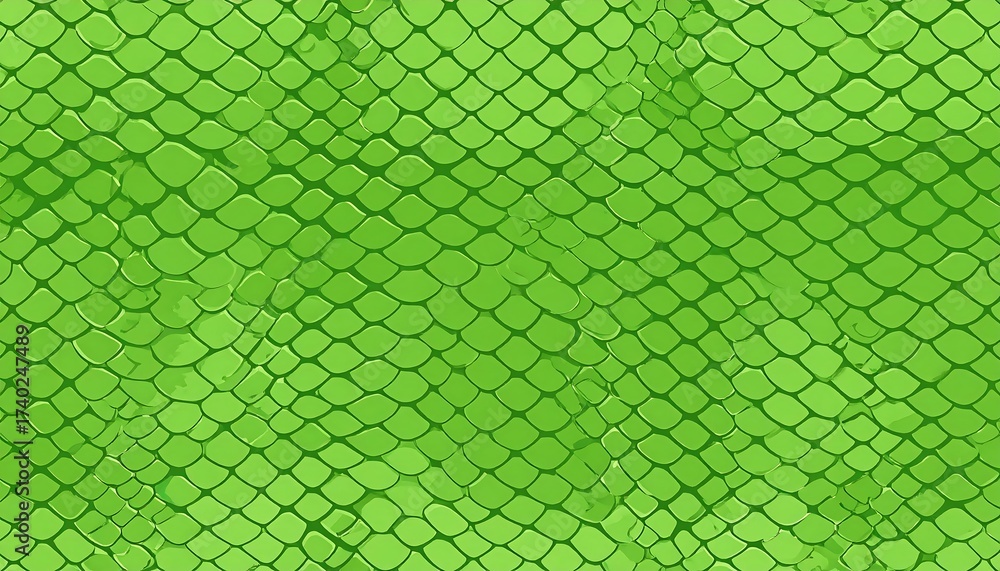 Green snake skin texture background seamless pattern illustration vector art