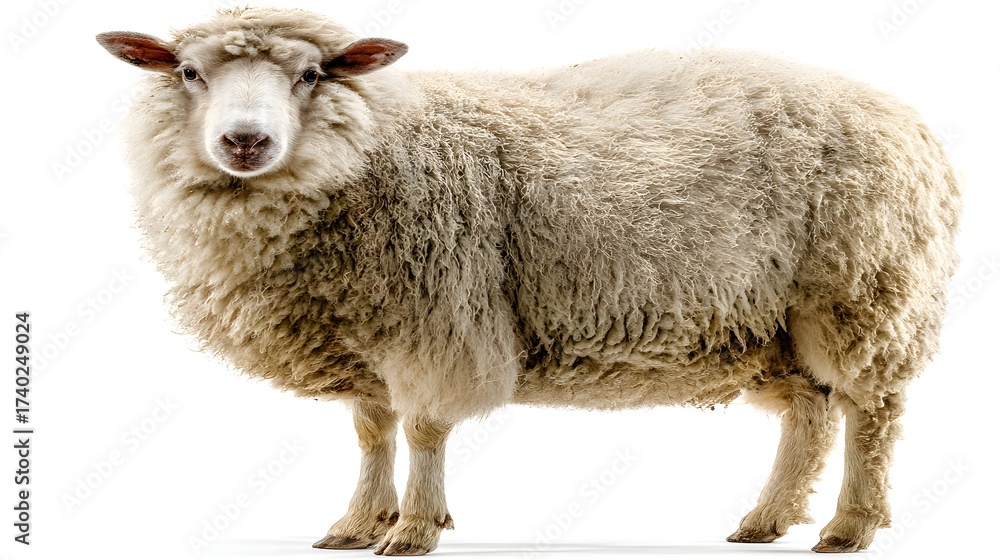 Fototapeta premium sheep isolated on a white background