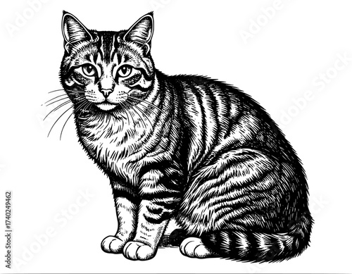 vector illustration of a cat