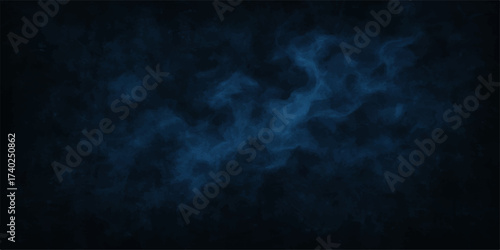 A dark blue grunge texture suggests a stormy night sky with subtle light and smoke