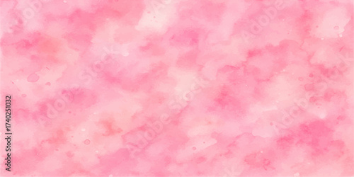 Textured pink abstract background with a soft pastel watercolor illustration for a vintage valentine design