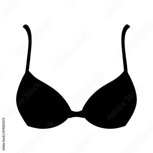Black bra silhouette with thin straps, offering minimal support and coverage