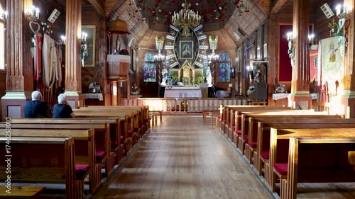 Interior of Church of Saint Teresa of the Child Jesus in Porzadzie, Wyszkow County, Poland