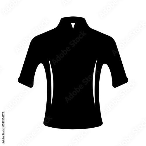 Black athletic short sleeved shirt, ideal for sports and casual wear