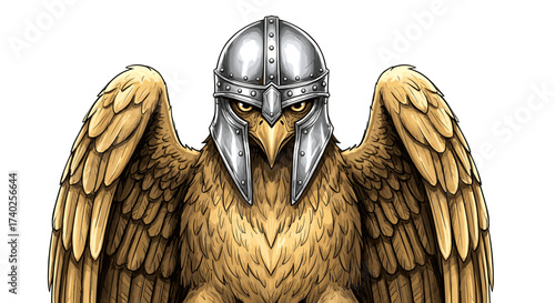 Armored Griffin: A Majestic Creature Ready for Battle