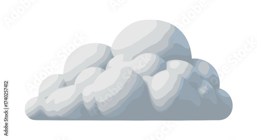 Fluffy White Cloud on Clear Sky Background for Graphic Design